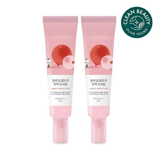 ROUND LAB Camellia Soro Solar Firmador De Colágeno Profundo (50ml + 50ml) Conjunto Duo/ROUNDLAB