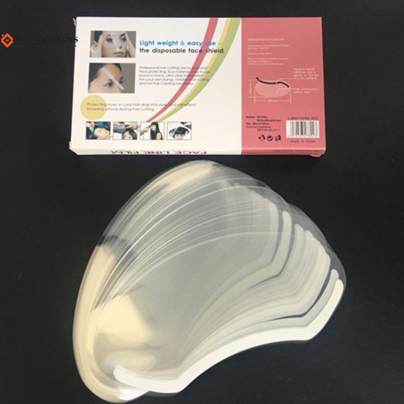 [PPTS] 50pcs Máscara De Olho De Cabeleireiro Kit De Proteção Ocular Transparente Dye Perm Face Cover