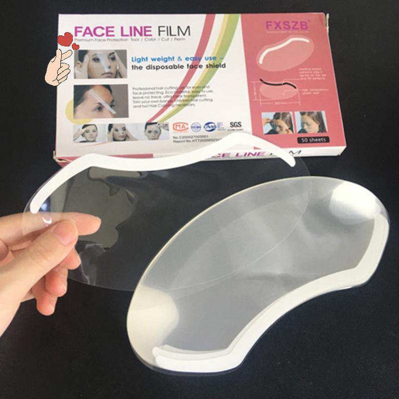 [PEBR] 50pcs Máscara Para Os Olhos De Cabeleireiro Kit De Proteção Ocular Transparente Dye Perm Face Cover [fa]
