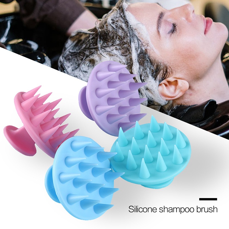 Escova De Lavar Cabelo de Silicone Auxilia O Crescimento Diminui A Quebra 1/4 Peças