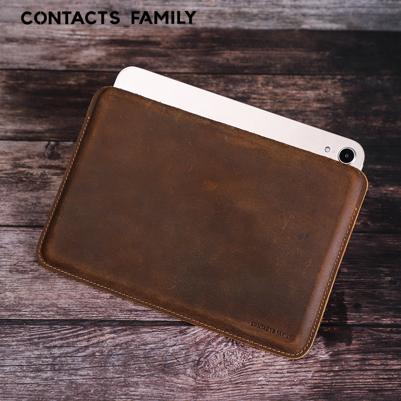 Adequado para 2021 Apple iPad mini capa protetora 26/28cm couro genuíno cavalo louco Tablet PC saco