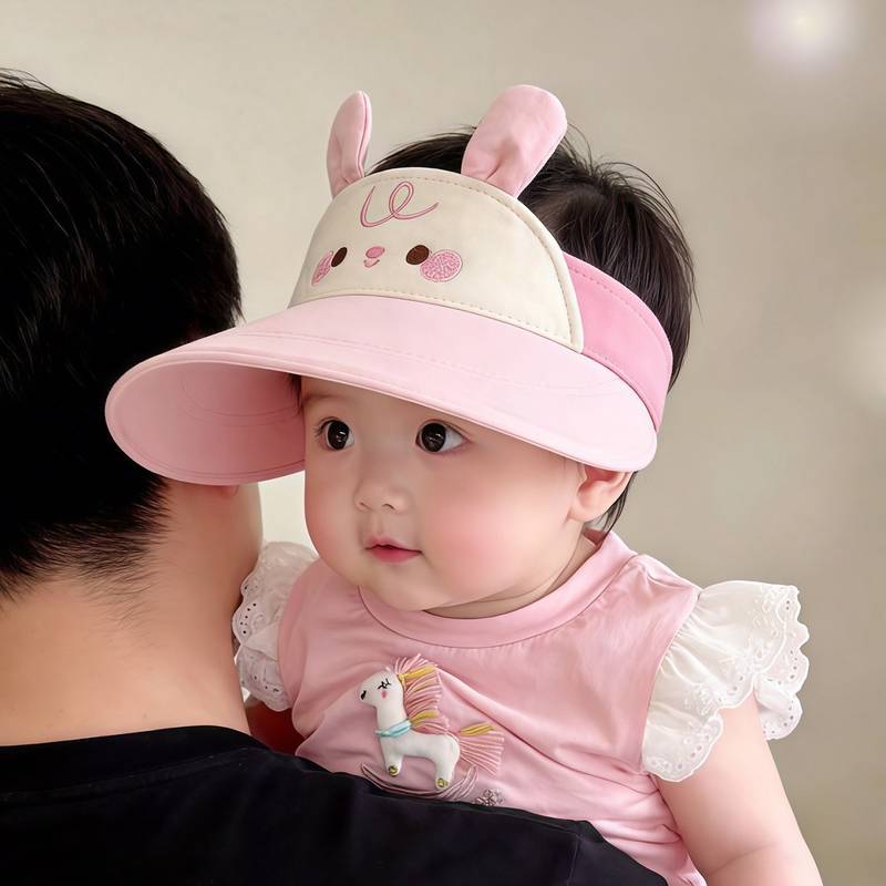 Baby Sun Hat Summer Thin Big Brim Sun Protection Peaked Cap Topless Hat Boys Girls Quick-Drying Sun Hat lM84