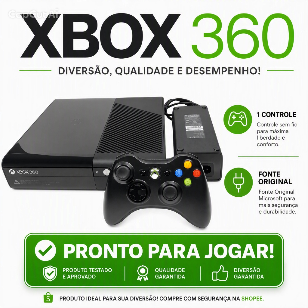 Xbox 360 desbloqueado RGH + HD com 80/160 jogos + 2.000 jogos emuladores ,atari,super nintendo,ps1,sonic,etc
