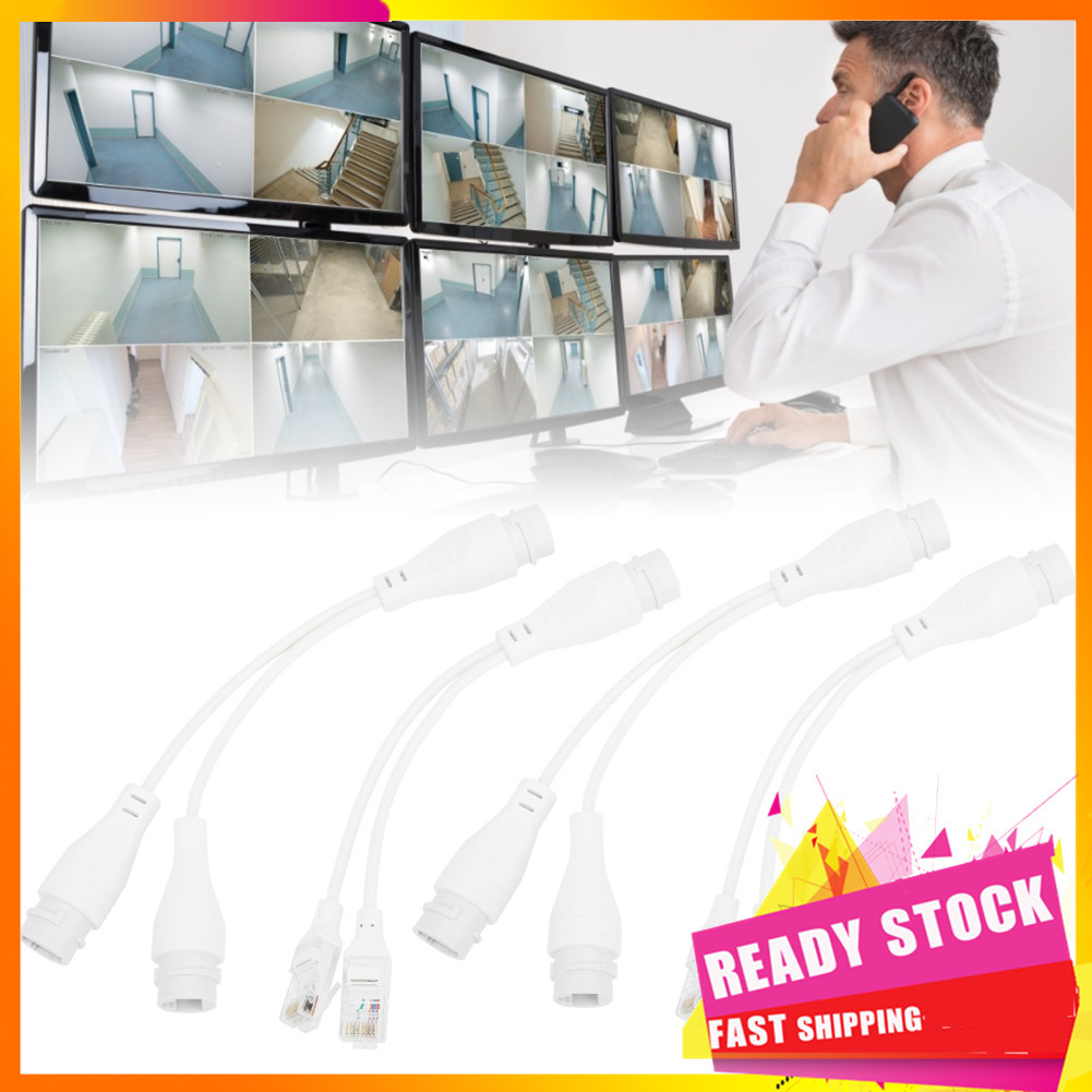 Hbhbhbhbb Hbhbhbhbb ZJchao POE Divisor Separador Adaptador Cabo 2 Conjunto 1 a 2 CCTV Transmissão de Vídeo Injetor À