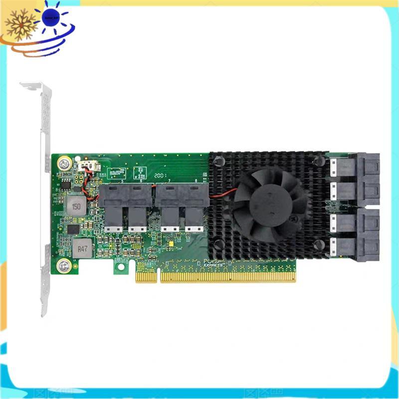[Le's Shop] PLX8749-8I 8 Portas U . 2 Placas Adaptadoras Para Expansão SSD De Estado Sólido PCIe X16 NVMe De SFF-8643