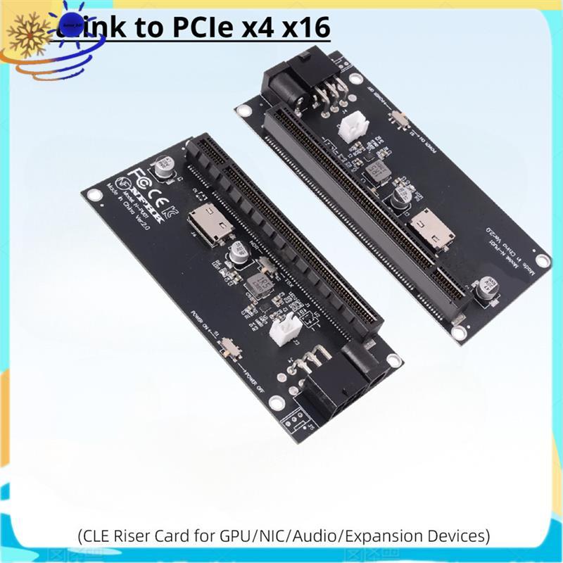 [Le's Shop] SFF-8612 Para Placa Adaptadora PCIe Oculink X4 X16 Slot GPU Power DC 12V Gráfica Da Principal Do PC