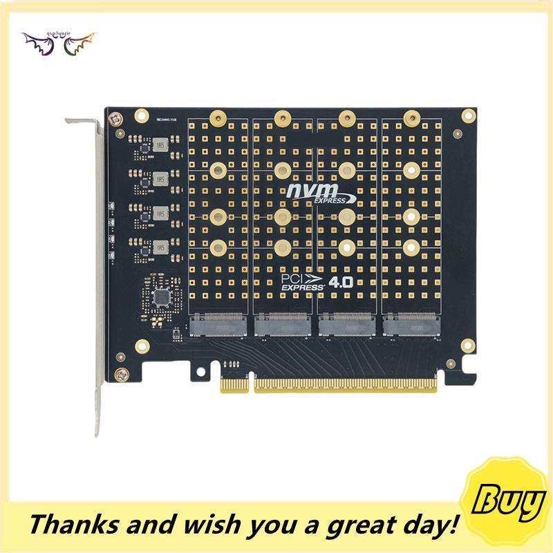 M . 2 NVME SSD Para PCIe 4.0 3.0 Conversor X16 Placa De Expansão De 4 Portas 2230 2242 2260 2280 M2