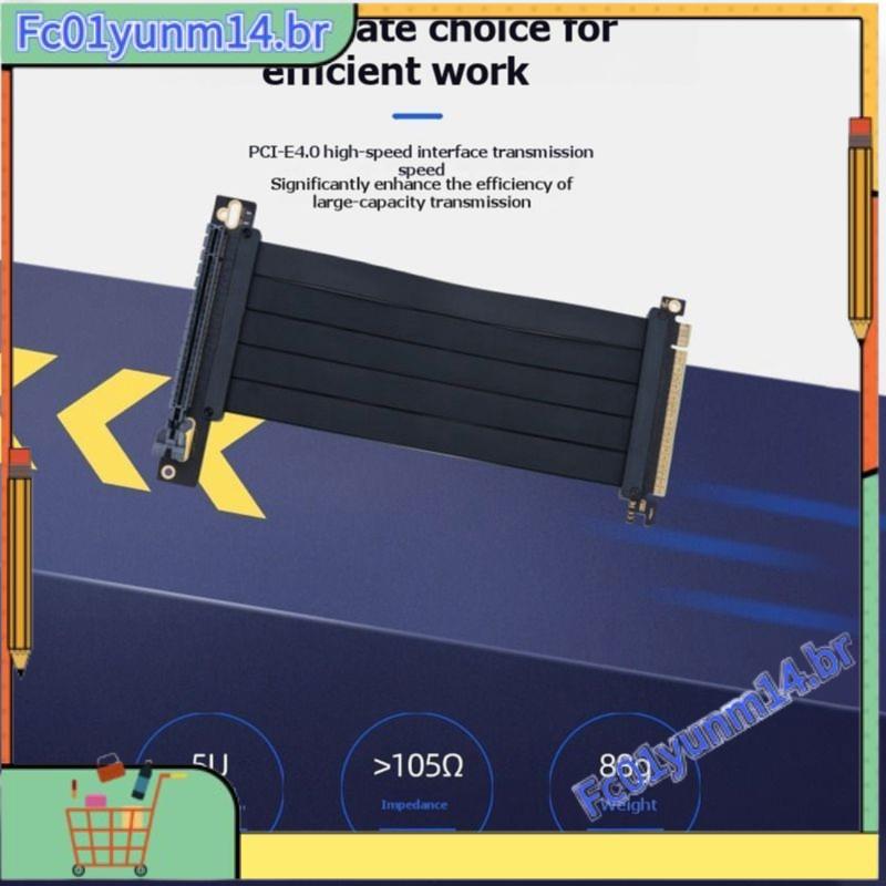 Cabo Riser GPU PCIe 4.0 X16 90 °/180 De Extensão De Placa Gráfica Preta Extensor De Vídeo De Alta Velocidade 25cm A