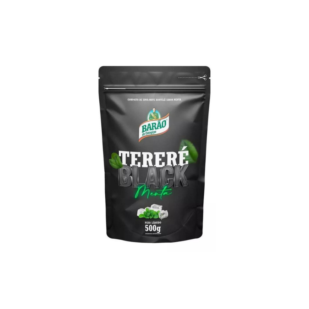 Erva Tereré Black Menta Extra Forte Barão De Cotegipe 500g - Refrescante Natural