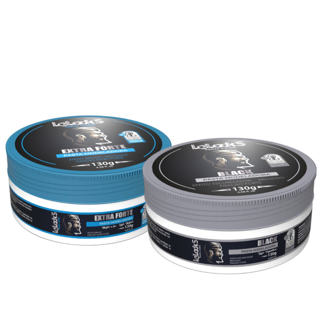 KIT PASTAS MODELADORAS, 1 BLACK E 1 EXTRA FORTE 130G
