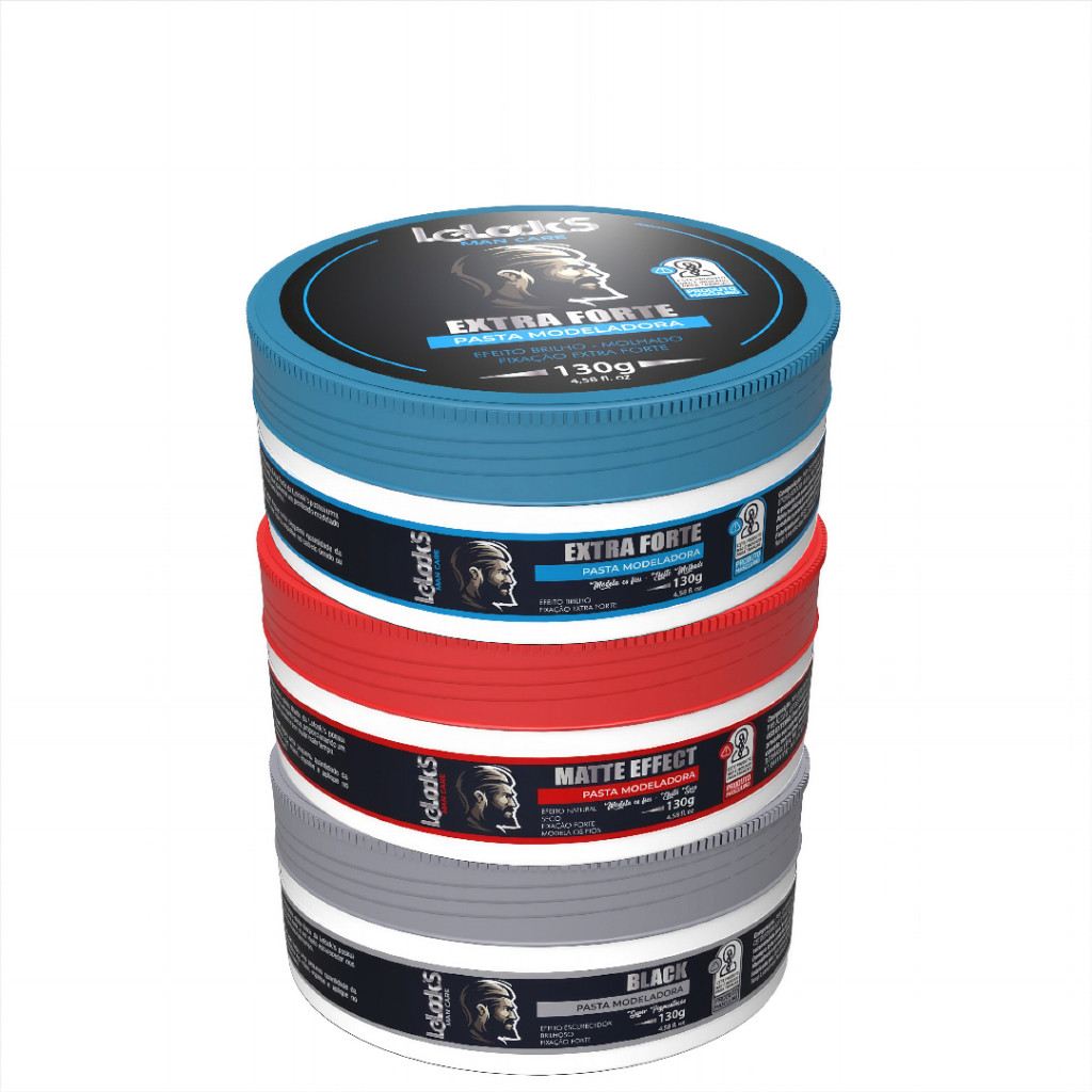 KIT PASTAS FIXADORAS 1 EXTRA FORTE, 1 MATTE, 1 BLACK