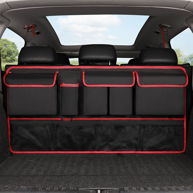 Organizador Universal para Carro SUV/MPV com Bolsa de Armazenamento no Porta-malas e Banco Traseiro - Rede