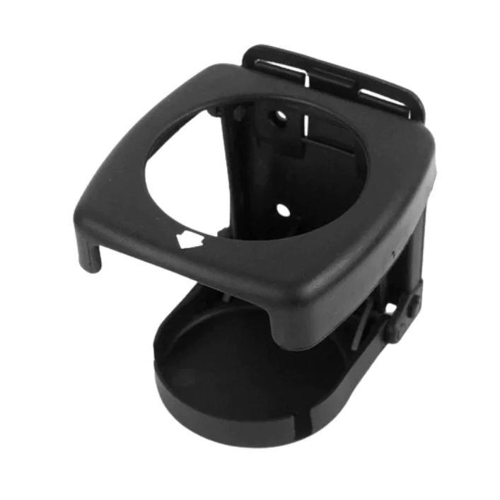Kit 2 Porta Copos Universal para Carro, Preto, Plástico, Abertura 7,1cm, Instalação Versátil