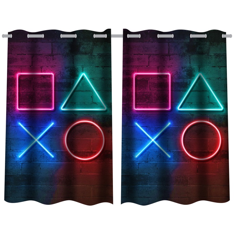 Cortina Gamer Decoração de quarto, Tecido Premium blackout 2,5x1,5