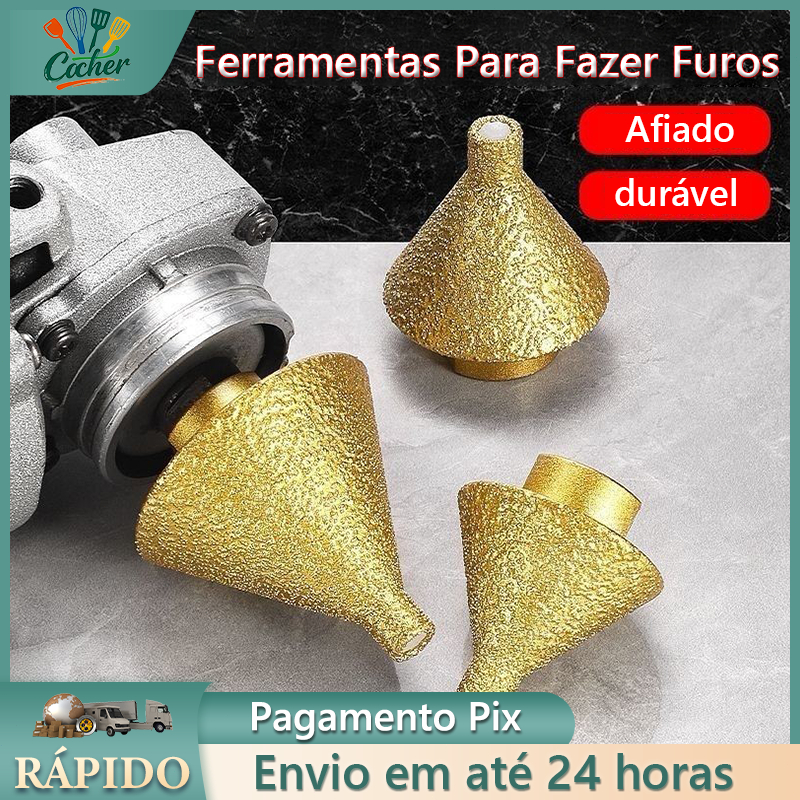 Broca Cônica De Chanfro Diamante 38/50mm M10/M14-Para Aplicações