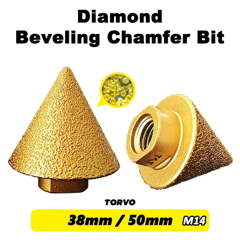 M14 Rosca Diamante Chanfro Bit 38/50mm Cone Perfuração Expansão Broca Rebolo Telha Cerâmica