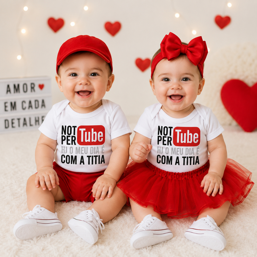 Body Bebê Not PerTube Hoje o Meu Dia é com a Titia Promoção Envio Rápido Unissex