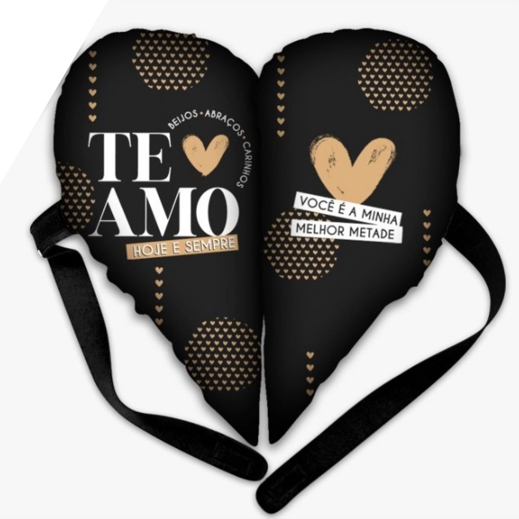 Almofada Coração Te Amo Hoje e Sempre Presente Dia dos Namorados Brasfoot