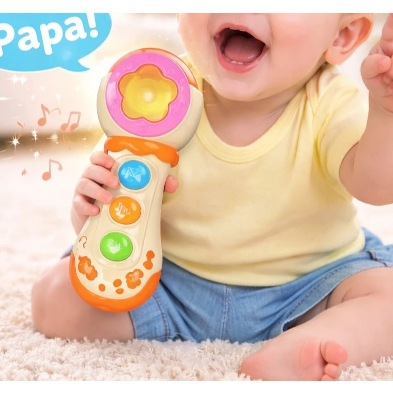 Microfone Infantil Musical Mini Som Portátil Brinquedo Cantar Karaoke Diversão Criança