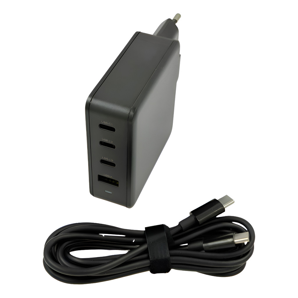 Carregador Turbo Gan Usb 3x Tipo-c 100w