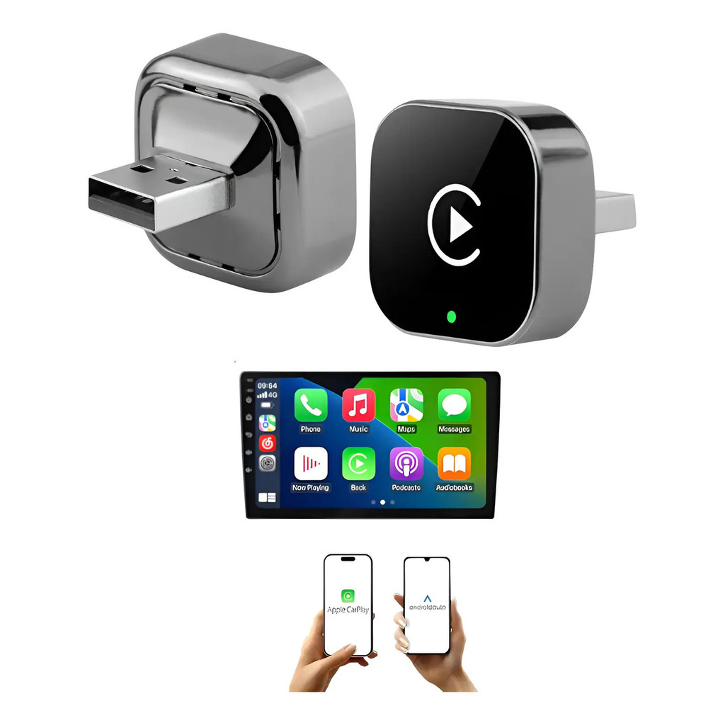 Adaptador Sem Fio Carplay E Android Auto Wireless Play