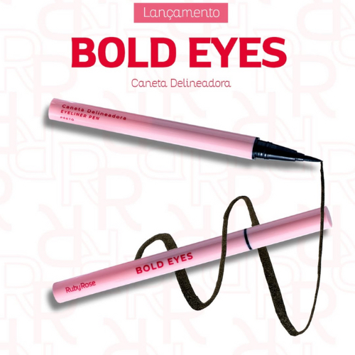 Caneta Delineadora Bold Eyes - Linha Rosa By RUBY ROSE HB-E2100