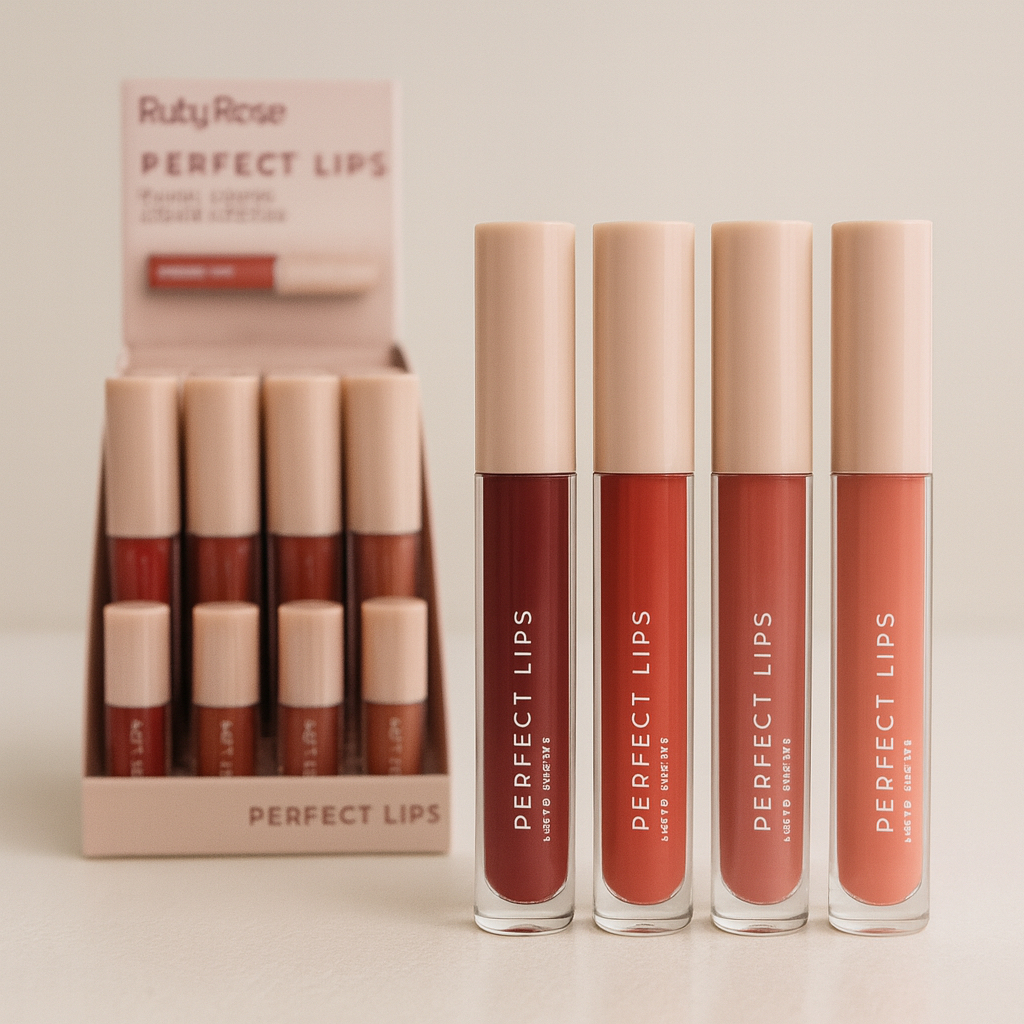 Batom Líquido Perfect Lips RUBY ROSE HB-L6200 - Linha Rosa