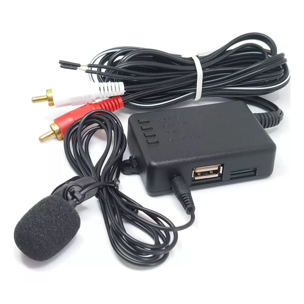 Adaptador Aux Bluetooth/Pendrive/MicroSD Para Cd Dvd Retratil Com Entrada Rca comandos no aparelho