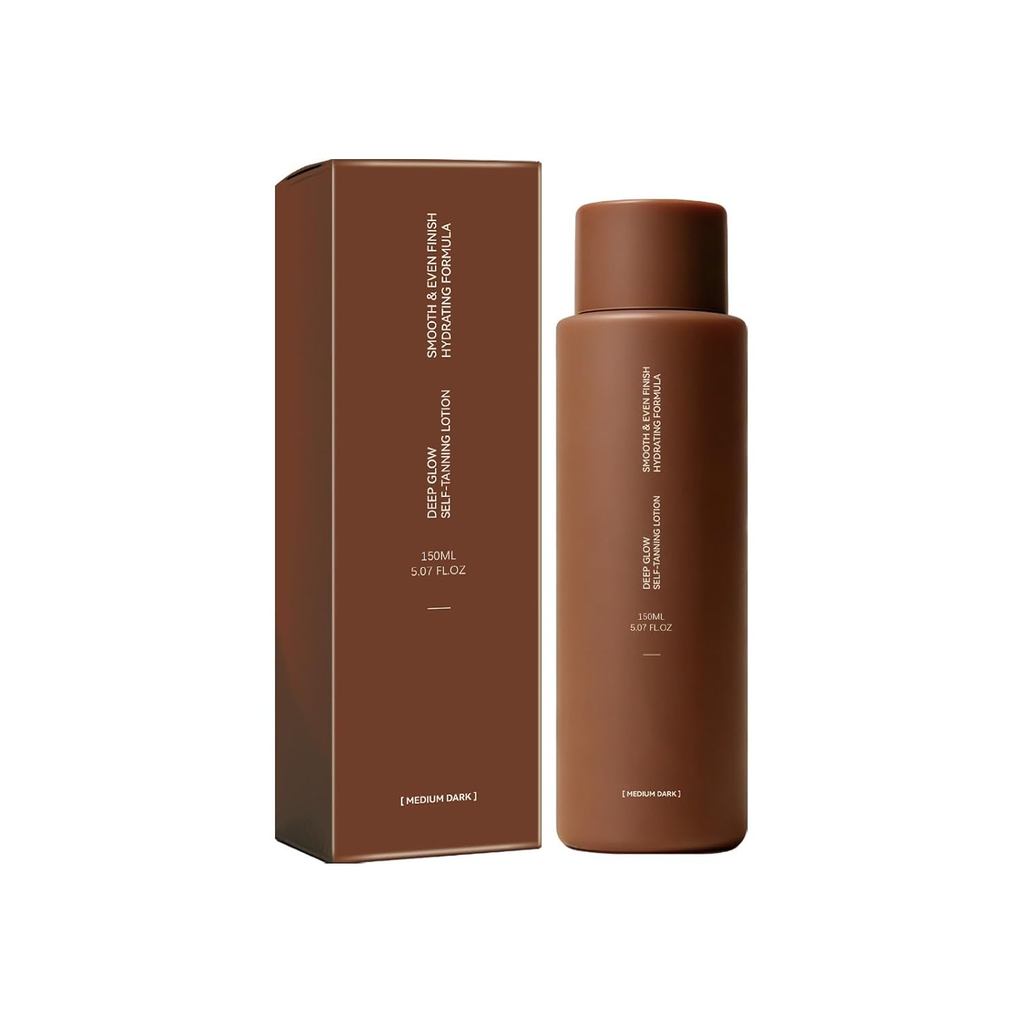 Loção Autobronzeadora para o Corpo com Brilho Bronzeado Castanho Rico – Fórmula Botânica, Intensificador de Bronzeado ao