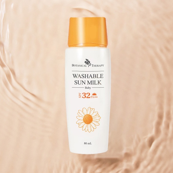 Leite Solar Lavável Para Bebês , Terapia Botânica , SPF32 PA + 80ml , Protetor Mineral , Não Nano , À Água Suave E Crian