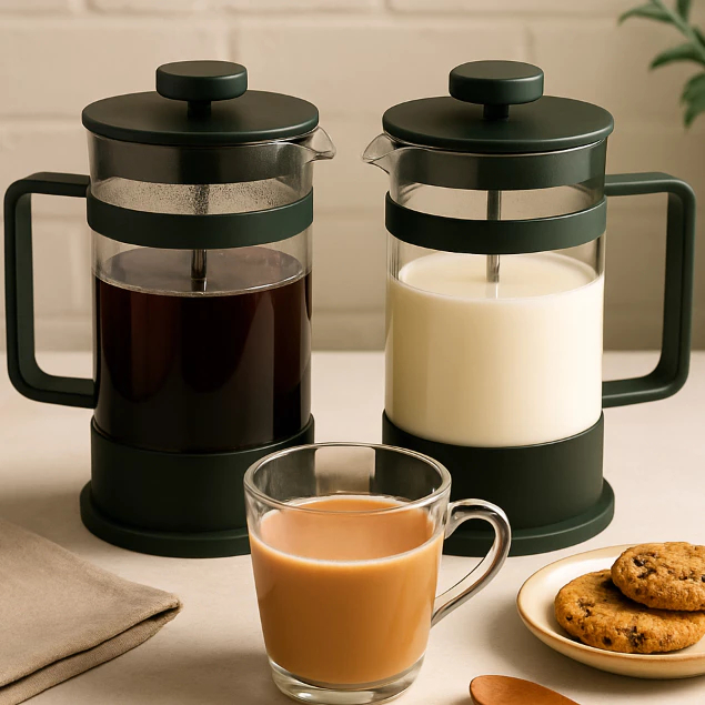 Cafeteira Prensa Francesa 350 ou 600ml Café Leite Chá  Resistente Durável Dispensa Filtro de Papel