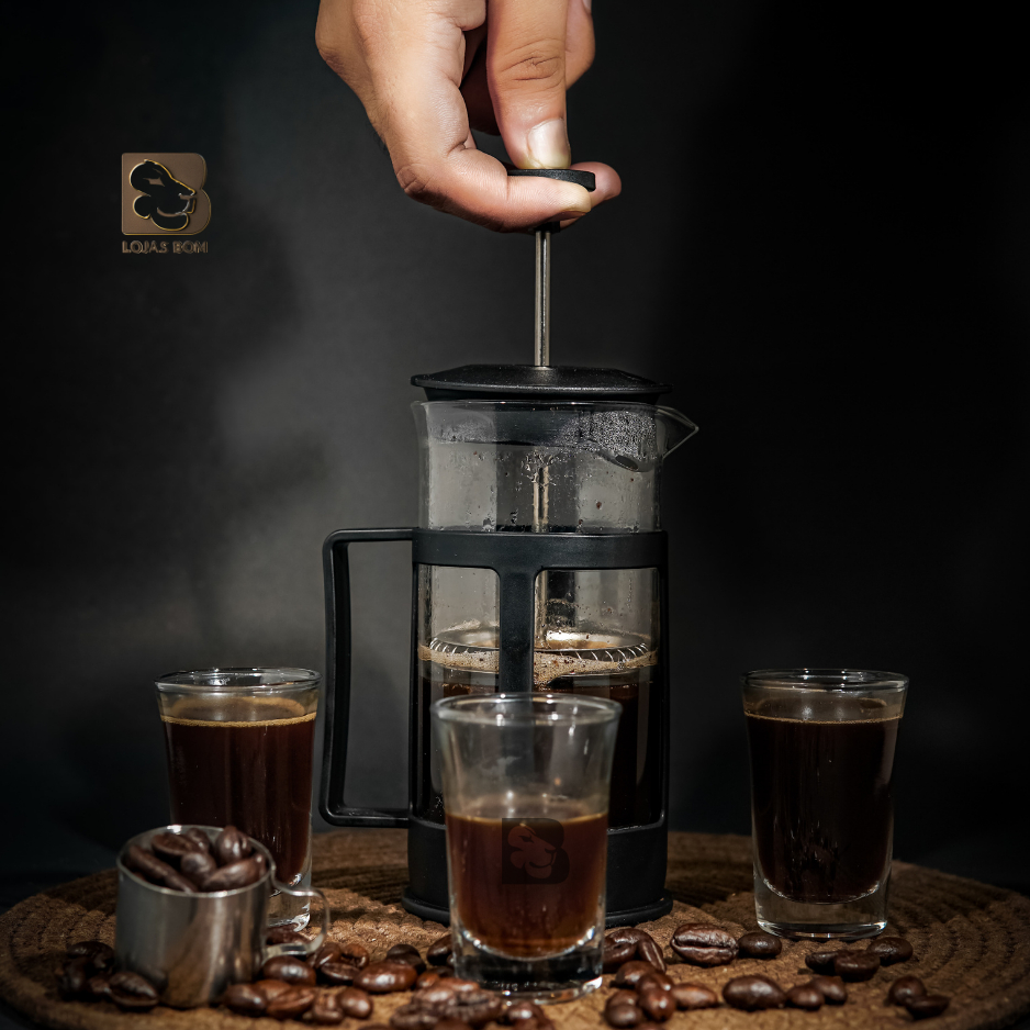 Cafeteira Francesa Prensa 300ml ou 600ml Leite Cremoso Cappuccino Cremeira Café Chá
