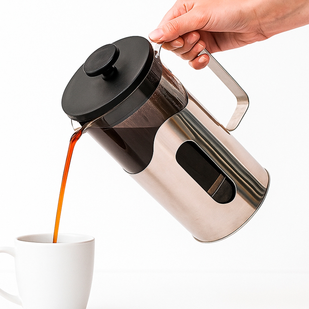 Cafeteira Francesa Cremeira 600ml Inox Leite Café Chá