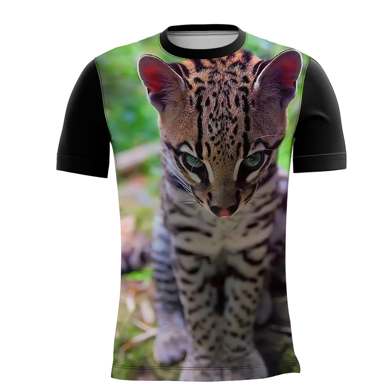 Camiseta Personalizada Animal Gato Tigre Onça Pintada 6_x000D_