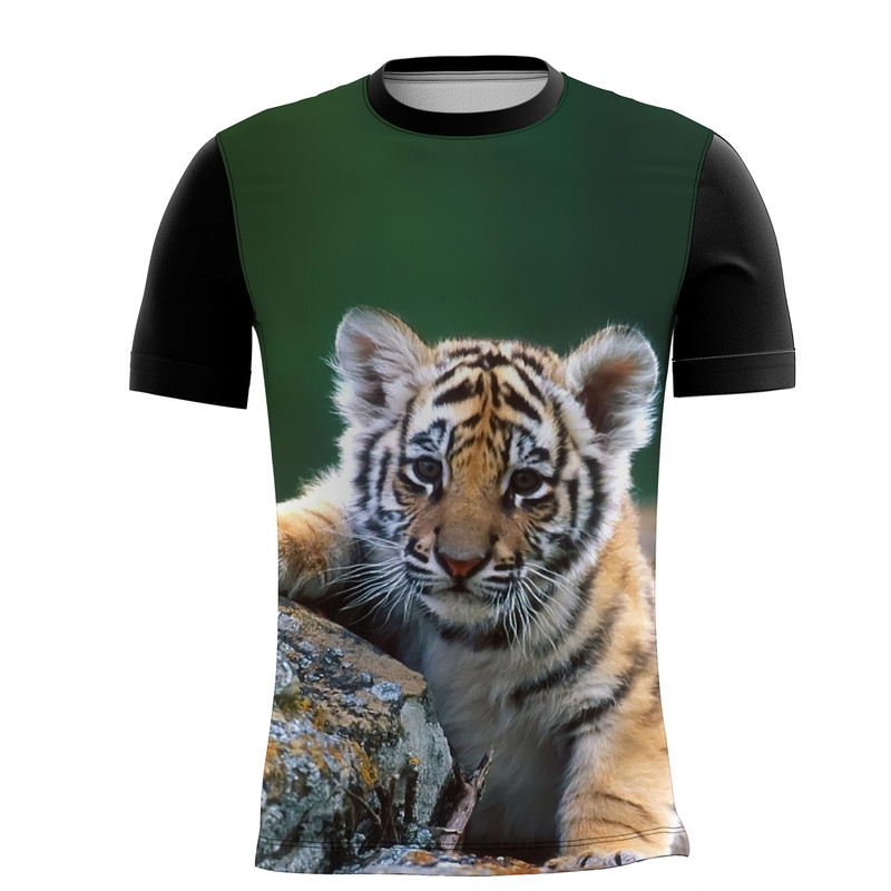 Camiseta Personalizada Animal Gato Tigre Onça Pintada 11_x000D_