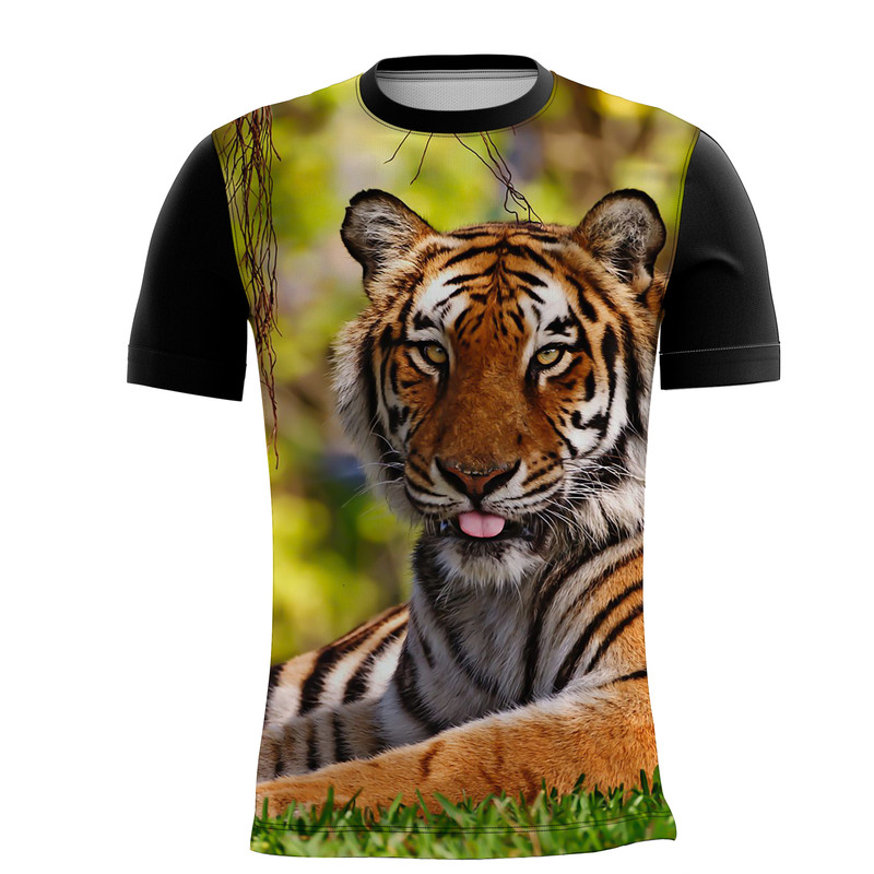 Camiseta Personalizada Animal Gato Tigre Onça Pintada 16_x000D_