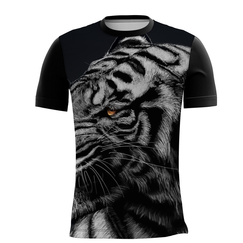 Camiseta Personalizada Animal Gato Tigre Onça Pintada 15_x000D_