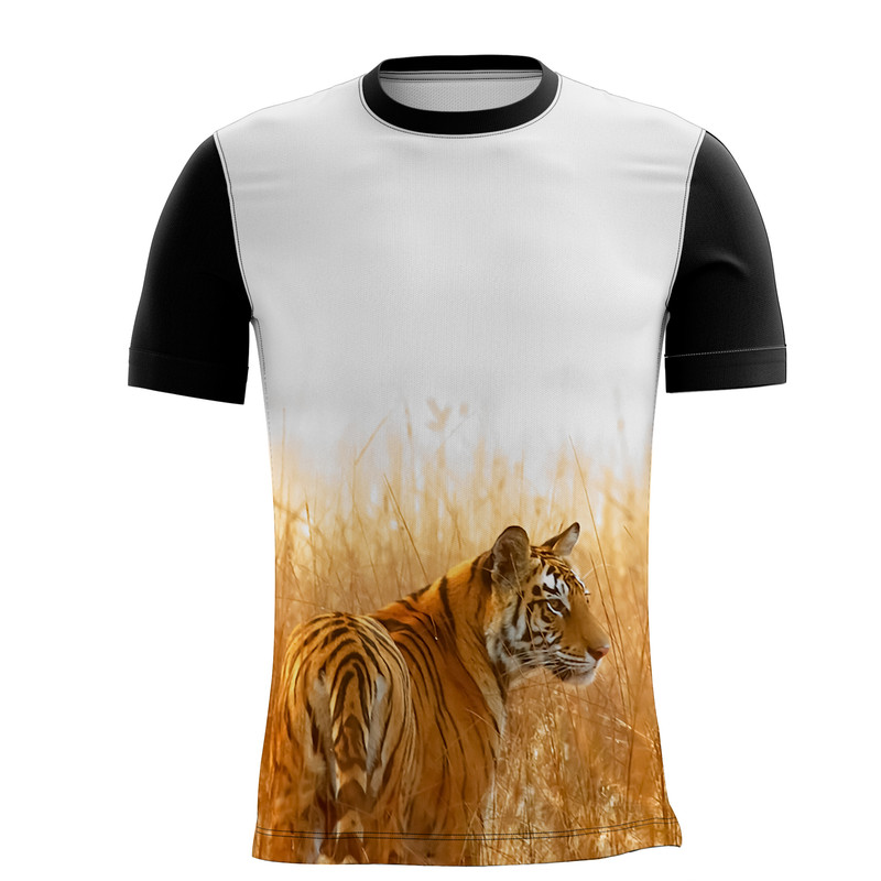 Camiseta Personalizada Animal Gato Tigre Onça Pintada 16_x000D_