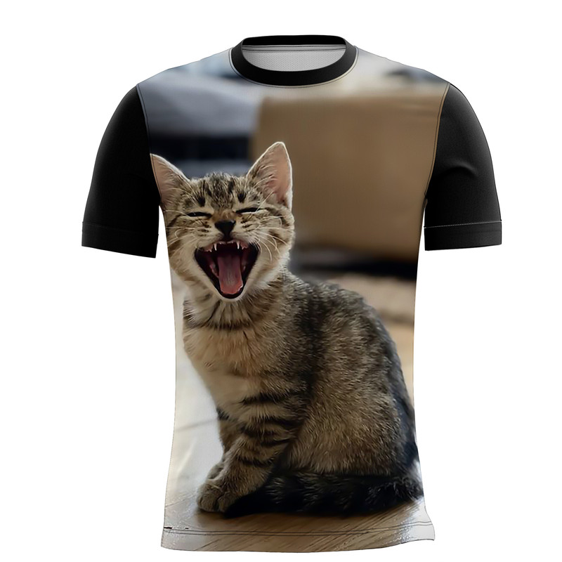 Camiseta Personalizada Animal Gato Tigre Onça Pintada 8_x000D_