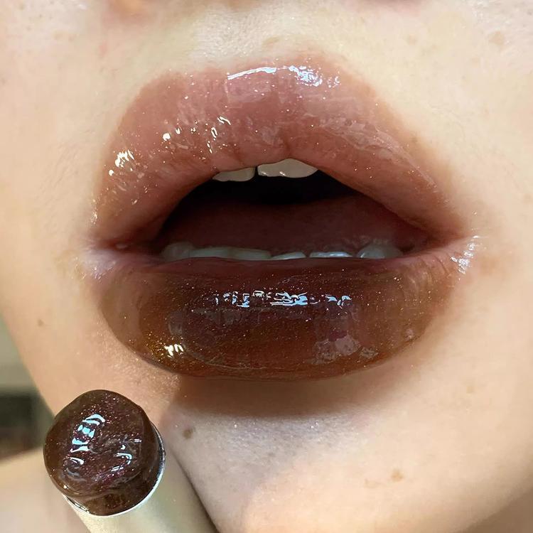 Você está louco, não é você?Tom cinza transparente preto fino Flash espelho batom esmalte labial verão fresco