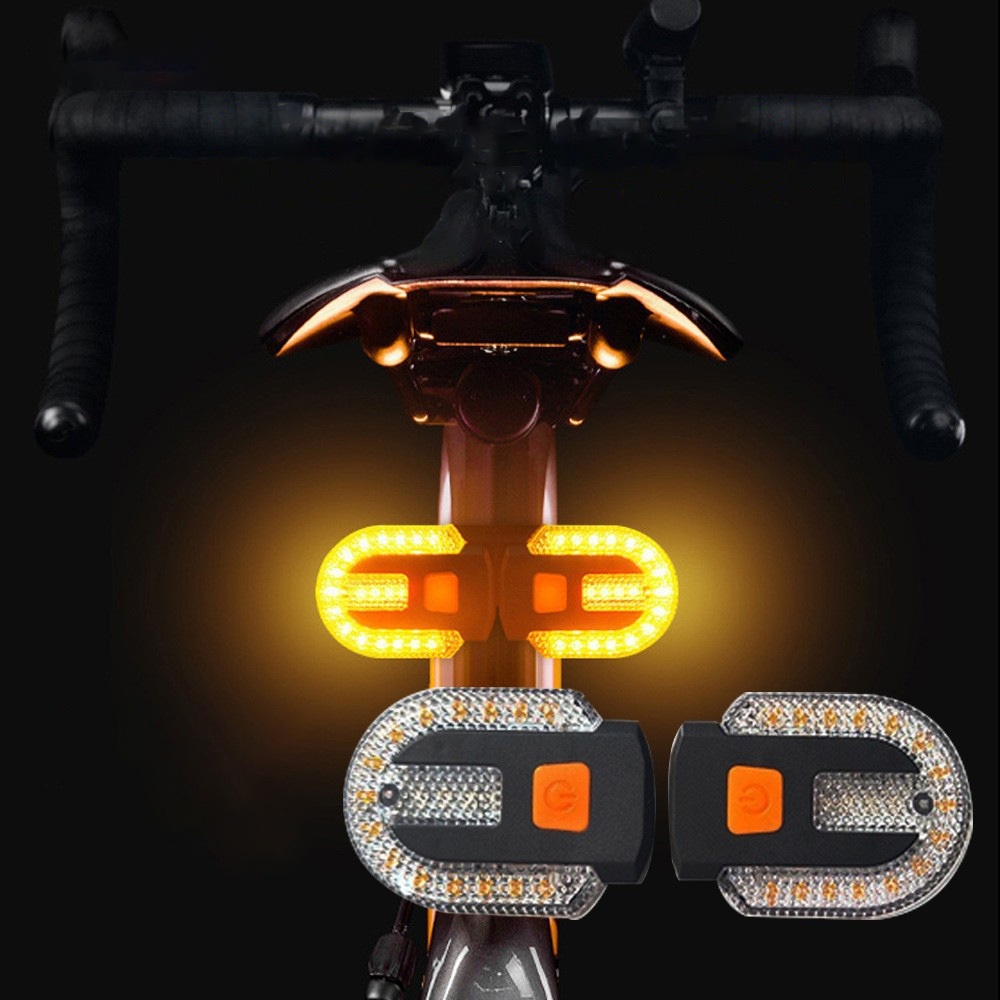 Seta Traseira Bike Controle Sem Fio Recarregavel Usb farol 38 Leds à prova de agua