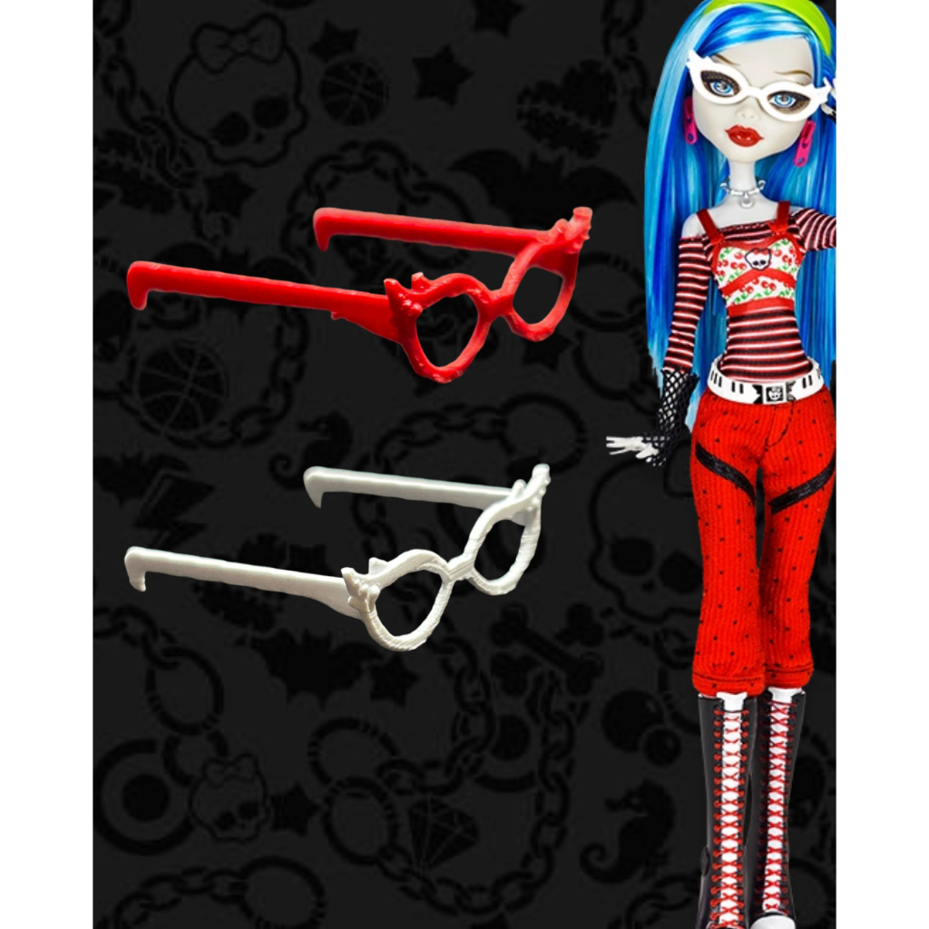 Óculos Ghoulia Yelps Monster High Acessório Boneca Impressão 3D
