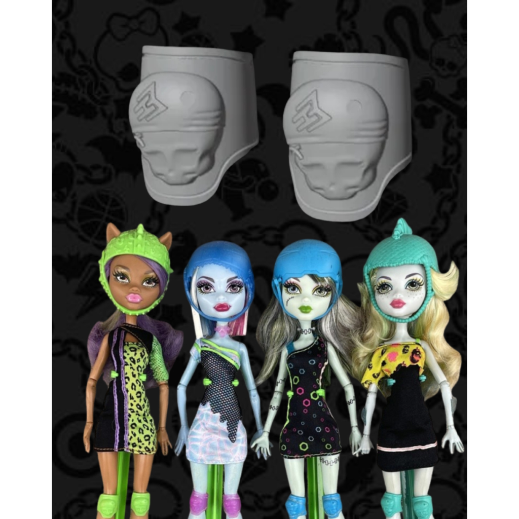 Joelheiras Inspiradas Skultimate Roller Maze – Reposição para Boneca Monster High | Impressão 3D