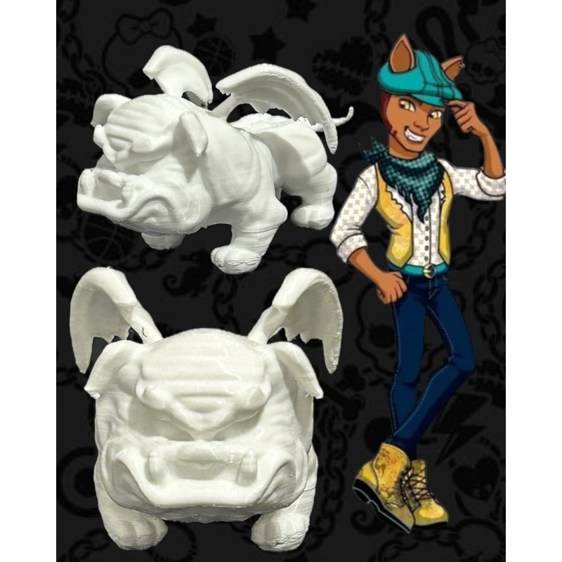 Pet Clawd Monster High Gárgula Bulldog Reposição Boneca