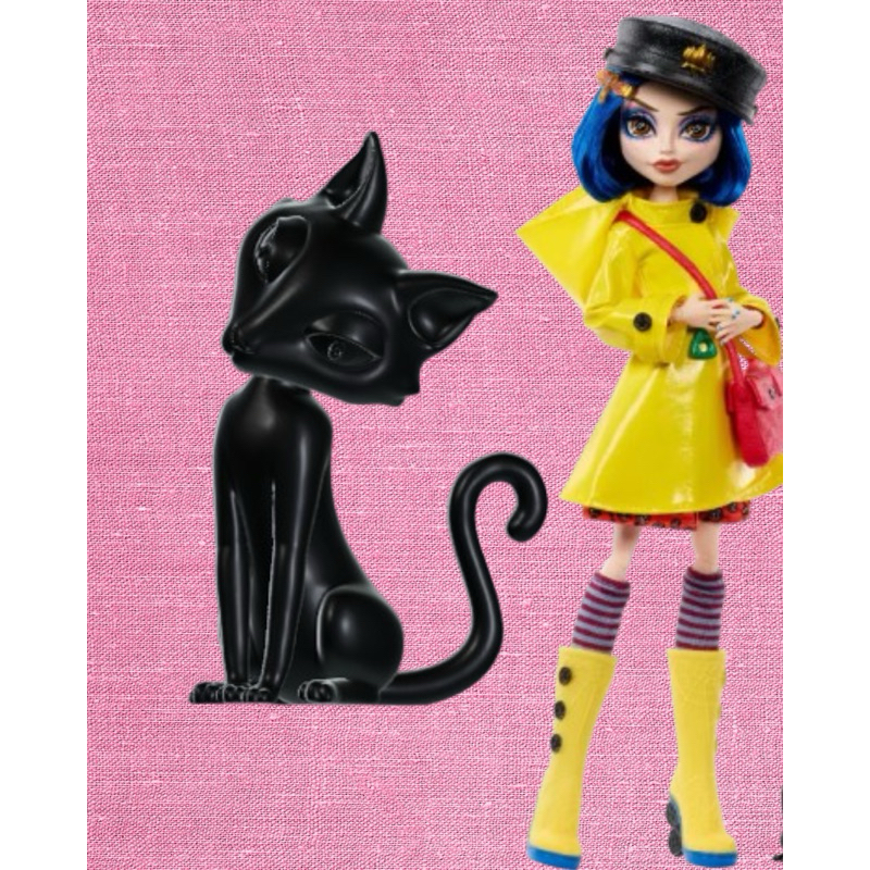 Pet Gato Inspirado Coraline Fantasia para Boneca – Compatível Fashion Doll (Impressão 3D)