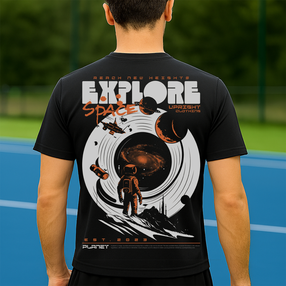 Camiseta Dry Fit Masculina Estampada Astronauta Perdido P ao GG Leve Respirável Academia Treino