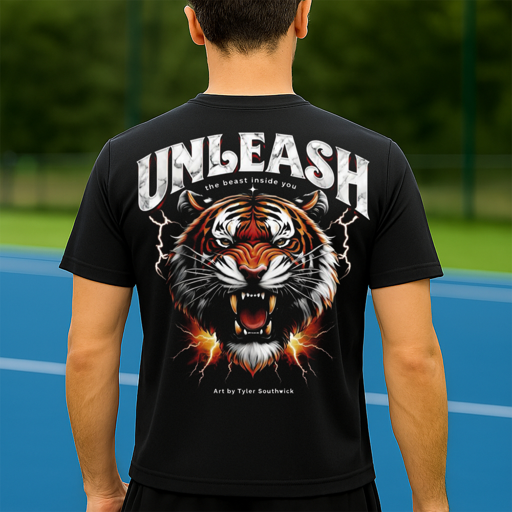 Camiseta Dry Fit Masculina Estampada Tigre Irritado P ao GG Leve Respirável Academia Treino