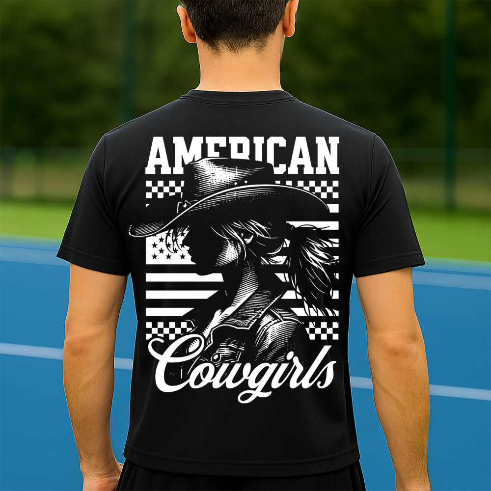 Camiseta Dry Fit Masculina Estampada CowGirl P ao GG Leve Respirável Academia Treino
