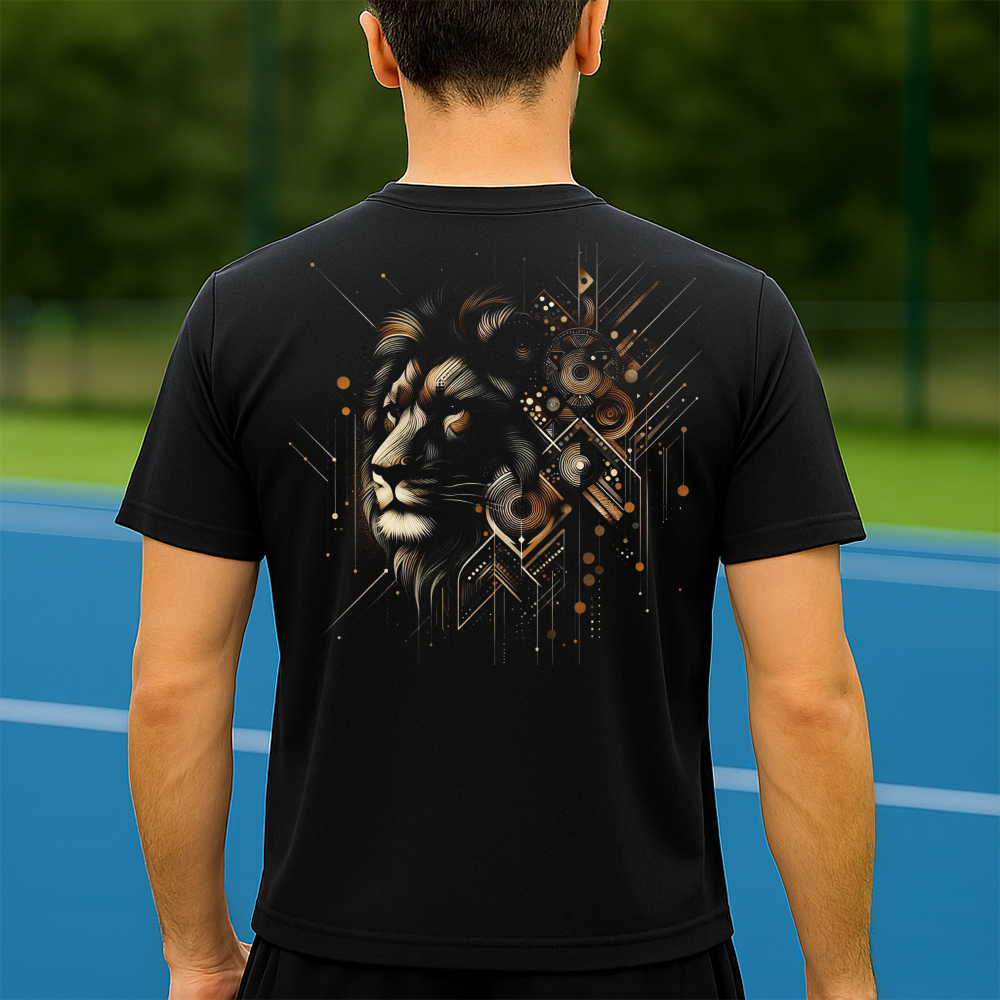 Camiseta Dry Fit Masculina Estampada Leão Tecnológico P ao GG Leve Respirável Academia Treino