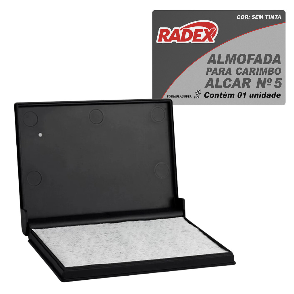 Almofada Para Carimbo Carimbeira Extra Grande 17,5cm x 18,5cm Sem Tinta